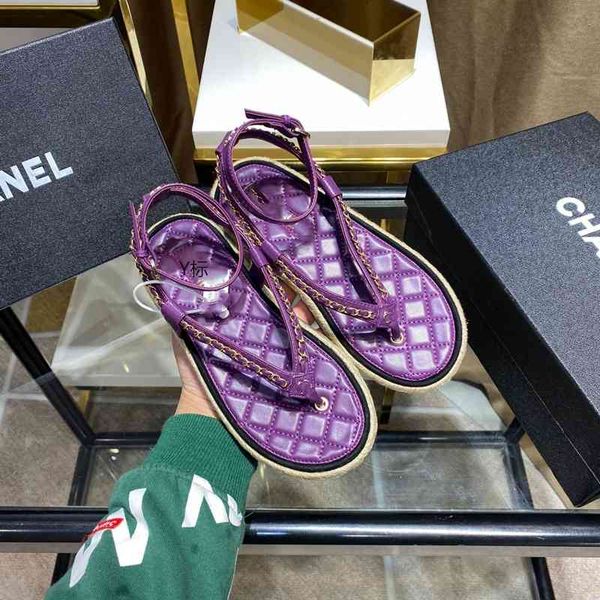 21 spring and summer new small fragrance chain braided hemp rope beach fisherman thick bottom clip toe flat sandal female, Black
21 spring and summer new small fragrance chain braided hemp rope beach fisherman thick bottom clip toe flat sandal female, Black
