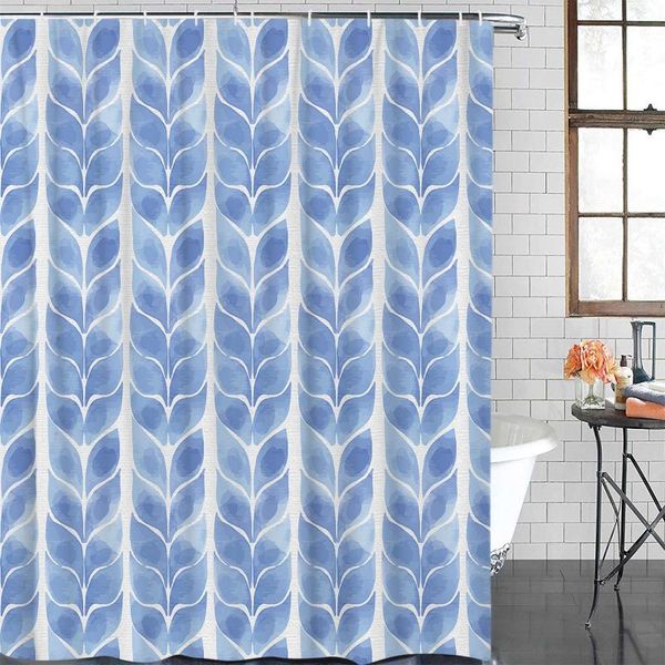watercolor blue leaves shower curtain polyester fabric waterproof curtains modern bathroom
watercolor blue leaves shower curtain polyester fabric waterproof curtains modern bathroom