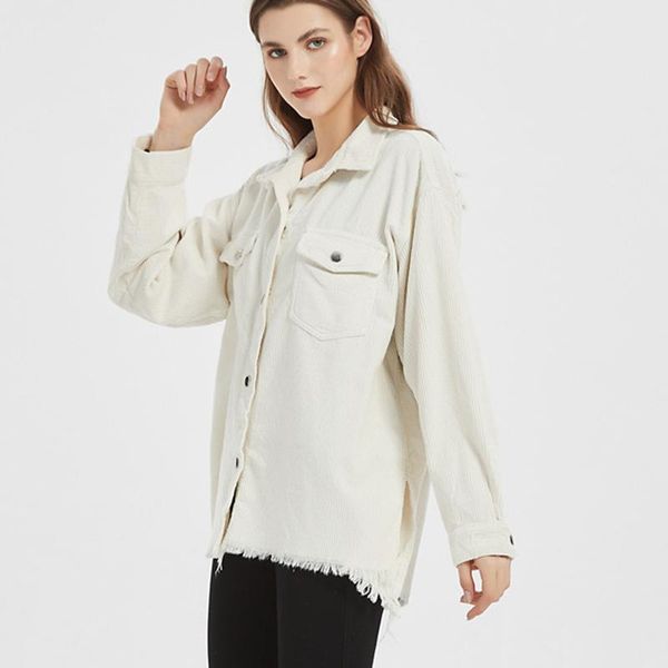 women's blouses & shirts 2021 denim shirt ladies fall/winter white corduroy jacket casual street personality clothes top
women's blouses & shirts 2021 denim shirt ladies fall/winter white corduroy jacket casual street personality clothes top