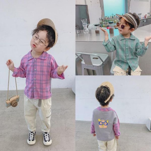 7plus1 patched long sleeve spring autumn shirts for kids boys plaid full turn-down collar carton 3 4 5 6 7 8y, White;black 
7plus1 patched long sleeve spring autumn shirts for kids boys plaid full turn-down collar carton 3 4 5 6 7 8y, White;black