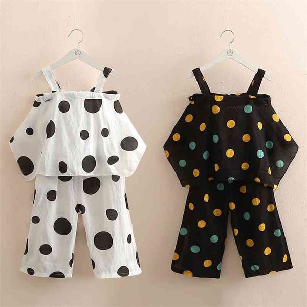 casual 3 4 6 8 10 12 years white black polka dots suits baby kids girls summer strapless vest + shorts 2 pcs clothing set 210414
casual 3 4 6 8 10 12 years white black polka dots suits baby kids girls summer strapless vest + shorts 2 pcs clothing set 210414