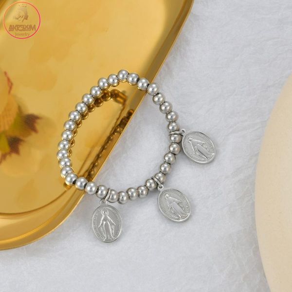 charm bracelets akizoom round beads attractive bracelet wrist stainless steel god three tag summer handchains for women jewelry gift, Golden;silver
charm bracelets akizoom round beads attractive bracelet wrist stainless steel god three tag summer handchains for women jewelry gift, Golden;silver
