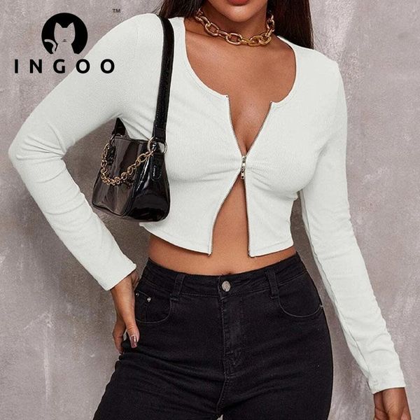 women's knits & tees ingoo retro long sleeve bodycon women double zipper knit short cardigan autumn solid vintage slim casual stree, White
women's knits & tees ingoo retro long sleeve bodycon women double zipper knit short cardigan autumn solid vintage slim casual stree, White