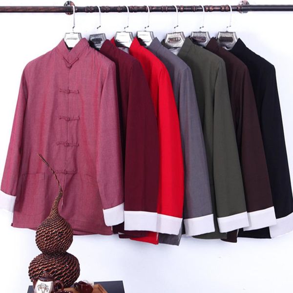 ethnic clothing traditional chinese uniform tai chi clothes spring autumn long sleeved oriental mens jacket coat outfit, Red
ethnic clothing traditional chinese uniform tai chi clothes spring autumn long sleeved oriental mens jacket coat outfit, Red