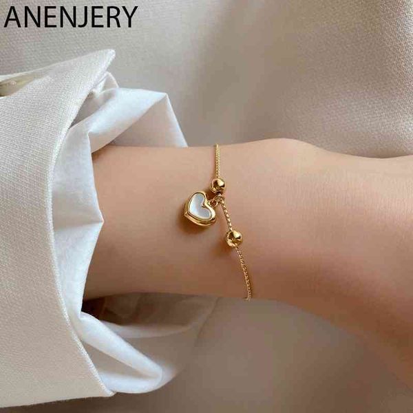 anenjery 925 sterling silver shell love heart for women chain bracelet minimalist accessories jewelry s-b444, Golden;silver
anenjery 925 sterling silver shell love heart for women chain bracelet minimalist accessories jewelry s-b444, Golden;silver
