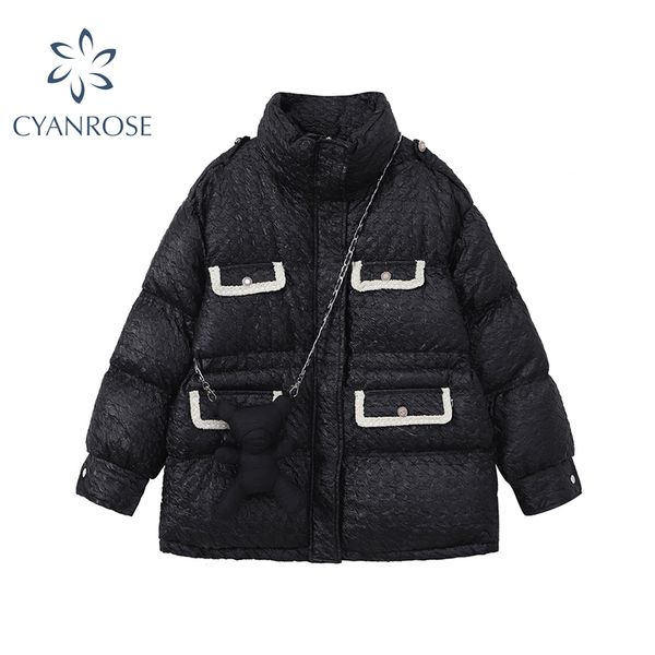 women's bread winter coat down jacket design stand collar zipper oversize fashion warm black parkas jacket woman clothing 210417
women's bread winter coat down jacket design stand collar zipper oversize fashion warm black parkas jacket woman clothing 210417