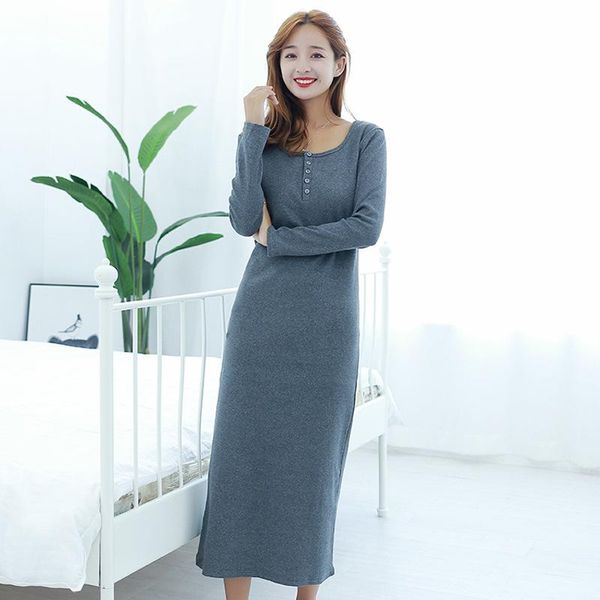 casual dresses cotton slim one-piece dress 2021 fashion autumn maxi for women lady elegant button solid color vestidos, Black;gray
casual dresses cotton slim one-piece dress 2021 fashion autumn maxi for women lady elegant button solid color vestidos, Black;gray