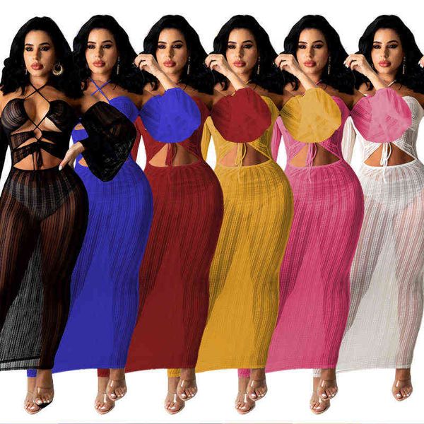 cutubly bandage halter maxi dress solid color tight dress for women club hollow out off shoulder long sleeve casual dress 211116, Black;gray
cutubly bandage halter maxi dress solid color tight dress for women club hollow out off shoulder long sleeve casual dress 211116, Black;gray