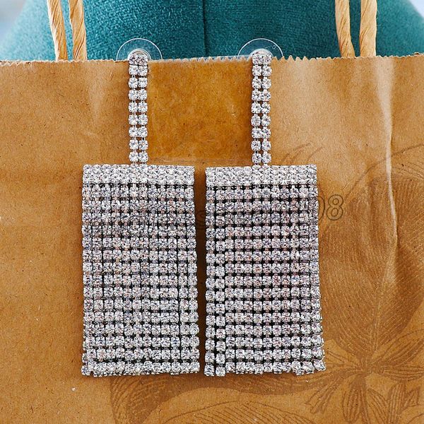 classic rhinestone dangle tassel earrings for women za crystal long earrings fashion xmas jewelry gift, Silver
classic rhinestone dangle tassel earrings for women za crystal long earrings fashion xmas jewelry gift, Silver