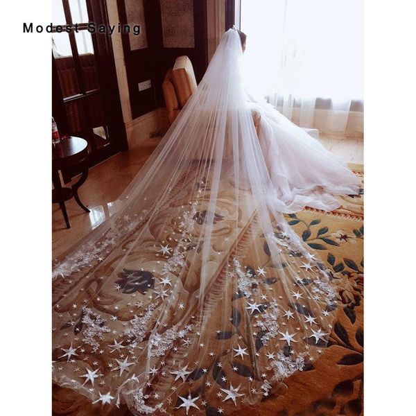 bridal veils delicate ivory 5 meters cathedral star lace wedding 2021 church royal veil accessories monarch veu de noiva, Black
bridal veils delicate ivory 5 meters cathedral star lace wedding 2021 church royal veil accessories monarch veu de noiva, Black