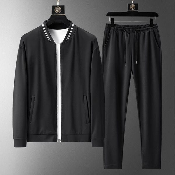 men's tracksuits autumn winter sports suit 2-piece baseball collar jacket + leisure trousers fitness sportswear, Gray
men's tracksuits autumn winter sports suit 2-piece baseball collar jacket + leisure trousers fitness sportswear, Gray