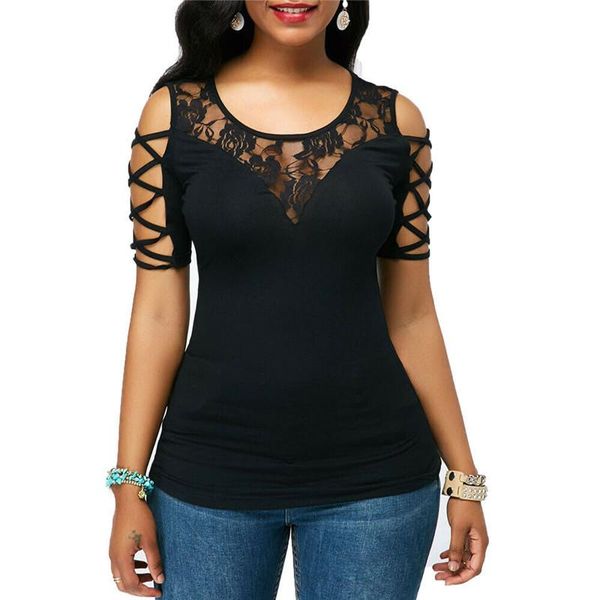 women's t-shirt women summer t shirt 2021 arrival female lace casual plain short sleeve outwear patchwork plus size, White
women's t-shirt women summer t shirt 2021 arrival female lace casual plain short sleeve outwear patchwork plus size, White