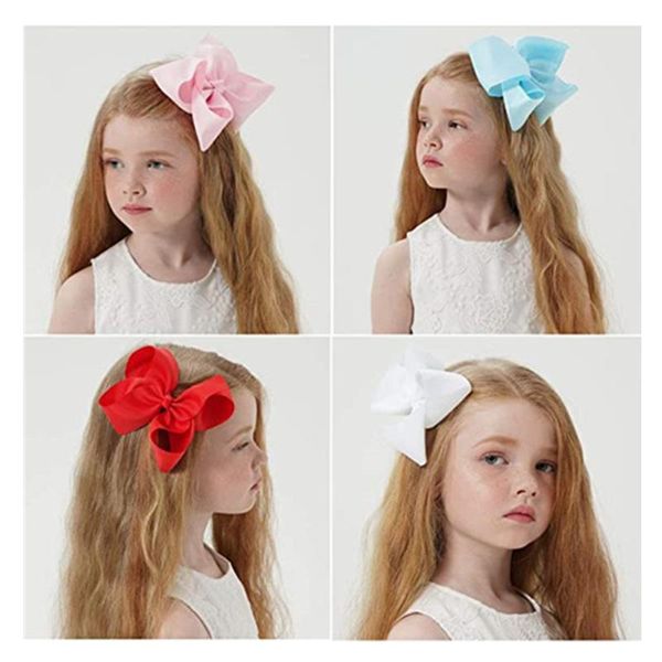 hair accessories 6 inch big grosgrain ribbon solid bows with clips girls kids headwear boutique baby, Slivery;white
hair accessories 6 inch big grosgrain ribbon solid bows with clips girls kids headwear boutique baby, Slivery;white