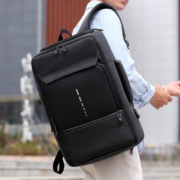 backpack business men's large capacity travel bag usb leisure student schoolbag simple fashion computer
backpack business men's large capacity travel bag usb leisure student schoolbag simple fashion computer