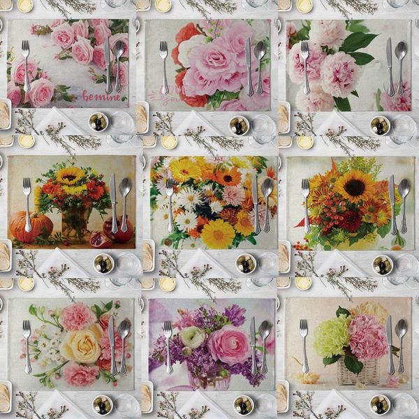 mats & pads rose flower pattern kitchen placemat dining sunflowers table mat drink cotton linen bowl cup
mats & pads rose flower pattern kitchen placemat dining sunflowers table mat drink cotton linen bowl cup