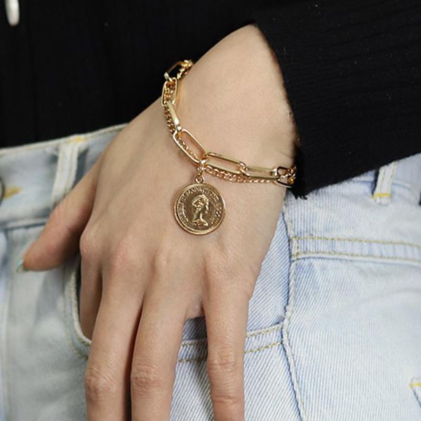 charm bracelets trend lucky pendant bracelet female fashion wild niche design geometric double-layer girlfriends couple chain punk jewelry g, Golden;silver
charm bracelets trend lucky pendant bracelet female fashion wild niche design geometric double-layer girlfriends couple chain punk jewelry g, Golden;silver