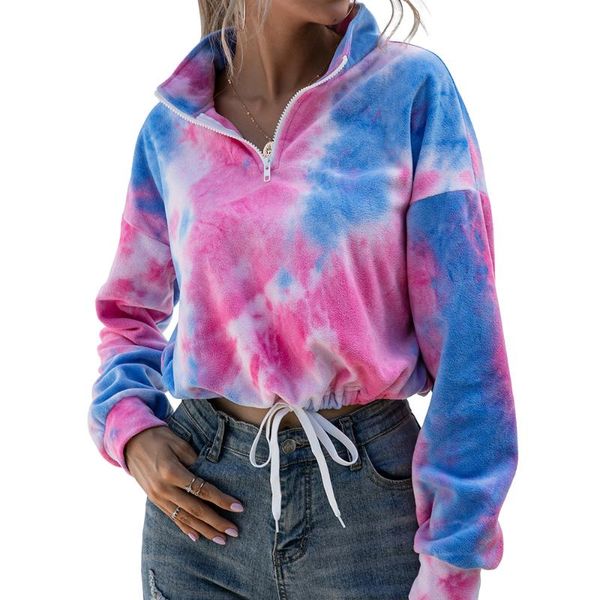 women's hoodies & sweatshirts autumn winter short umbilical sweatshirt long-sleeved tie-dye jacket female streetwear, Black
women's hoodies & sweatshirts autumn winter short umbilical sweatshirt long-sleeved tie-dye jacket female streetwear, Black