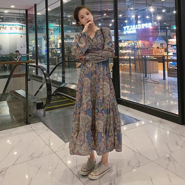 517# korean fashion floral print maternity long dress v neck slim waist beach style clothes for pregnant women vintage pregnancy dresses, White
517# korean fashion floral print maternity long dress v neck slim waist beach style clothes for pregnant women vintage pregnancy dresses, White