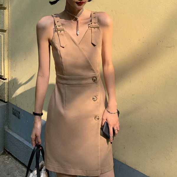 khaki spaghetti strap mini dress women's clothing v-neck sleeveless high waist dresses club female dress summer 210709, Black;gray
khaki spaghetti strap mini dress women's clothing v-neck sleeveless high waist dresses club female dress summer 210709, Black;gray