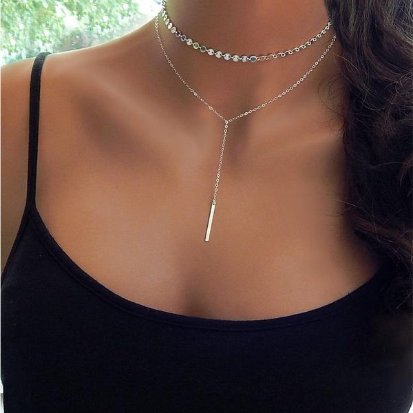 chains vintage necklace for women fashion gold color bijoux collars jewelry collarbone pendant boho, Silver
chains vintage necklace for women fashion gold color bijoux collars jewelry collarbone pendant boho, Silver