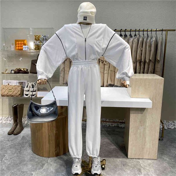 pant niche design double slash waist elastic high leisure waistline belts pants suit, White
pant niche design double slash waist elastic high leisure waistline belts pants suit, White