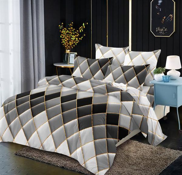 bedding sets aggcual gradient rhombus grid bed covers and bedspreads gold line home textile set king size 100% polyester
bedding sets aggcual gradient rhombus grid bed covers and bedspreads gold line home textile set king size 100% polyester