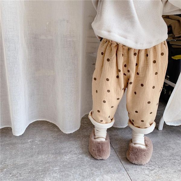 autumn winter girls pure cotton thick dot loose pants polar fleece lining warm casual trousers, Blue
autumn winter girls pure cotton thick dot loose pants polar fleece lining warm casual trousers, Blue
