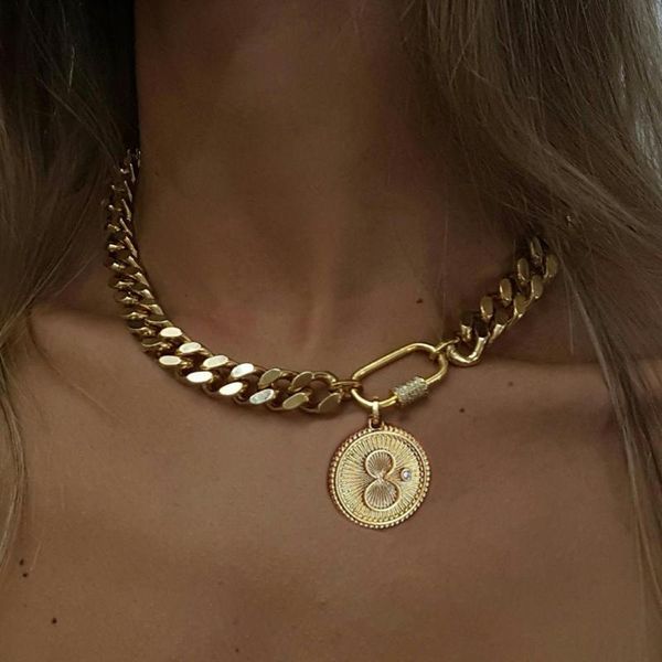 chokers women lock hook spiral clasps necklace 8 letter charm carabiner necklaces pendants copper cz statement jewelry, Golden;silver
chokers women lock hook spiral clasps necklace 8 letter charm carabiner necklaces pendants copper cz statement jewelry, Golden;silver