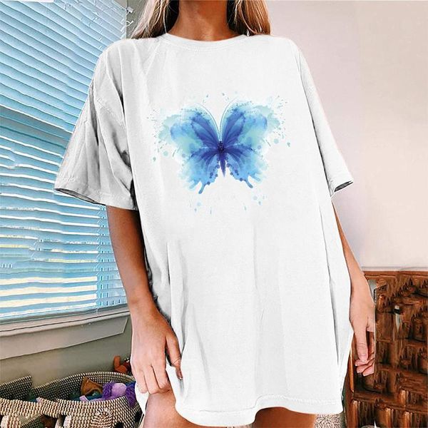 summer t shirt women multi-colored butterflies print pattern t-shirts ladies fashion casual short sleeve blouse clothing women's t-shi, White
summer t shirt women multi-colored butterflies print pattern t-shirts ladies fashion casual short sleeve blouse clothing women's t-shi, White