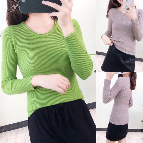korean style women long sleeve sweater round neck simple solid color pullover ribbed knitted slim fit autumn jumper women's sweaters, White;black
korean style women long sleeve sweater round neck simple solid color pullover ribbed knitted slim fit autumn jumper women's sweaters, White;black