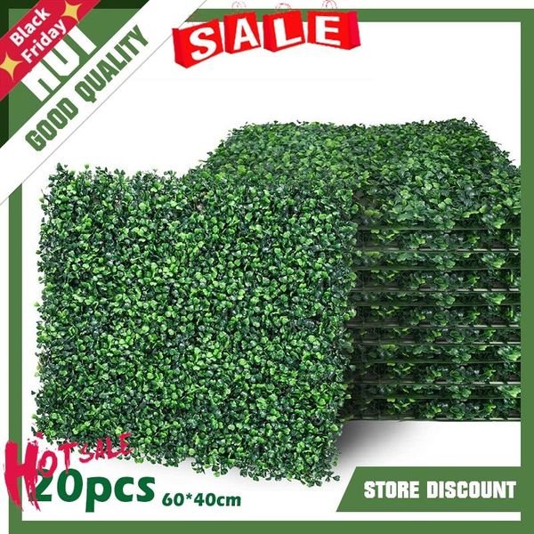decorative flowers & wreaths 20pcs realistic thick artificial plant foliage hedge grass mat greenery panel decor wall fence garden home deco
decorative flowers & wreaths 20pcs realistic thick artificial plant foliage hedge grass mat greenery panel decor wall fence garden home deco