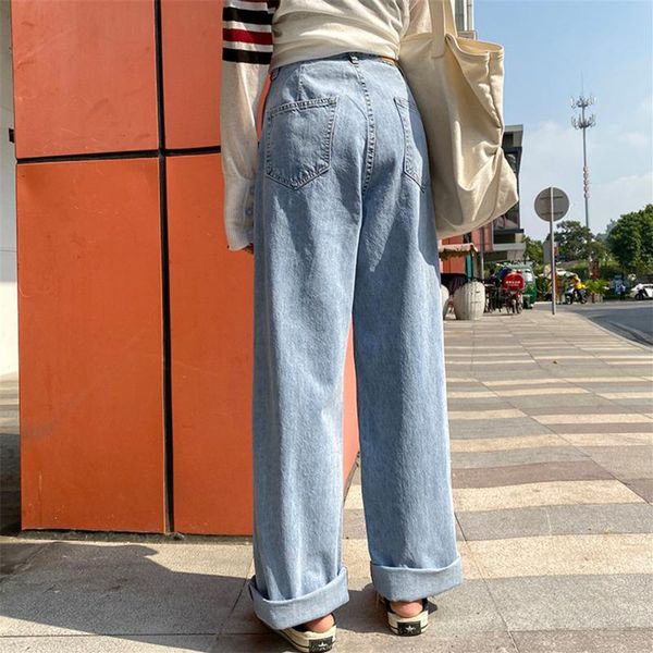 women's jeans denim wide leg pants women high waist clothes female vintage streetwear fashion harajuku straight trousers, Blue
women's jeans denim wide leg pants women high waist clothes female vintage streetwear fashion harajuku straight trousers, Blue