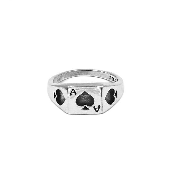 cluster rings fashion s925 sterling silver ace of spades ring classic poker spade heart wedding for men women swr0965, Golden;silver
cluster rings fashion s925 sterling silver ace of spades ring classic poker spade heart wedding for men women swr0965, Golden;silver