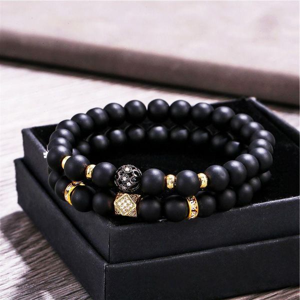 beaded, strands 2pcs/set black stone beads bracelet copper ball elastic rope pulsera hombre mens jewelry matte accesorios men armband bracel
beaded, strands 2pcs/set black stone beads bracelet copper ball elastic rope pulsera hombre mens jewelry matte accesorios men armband bracel