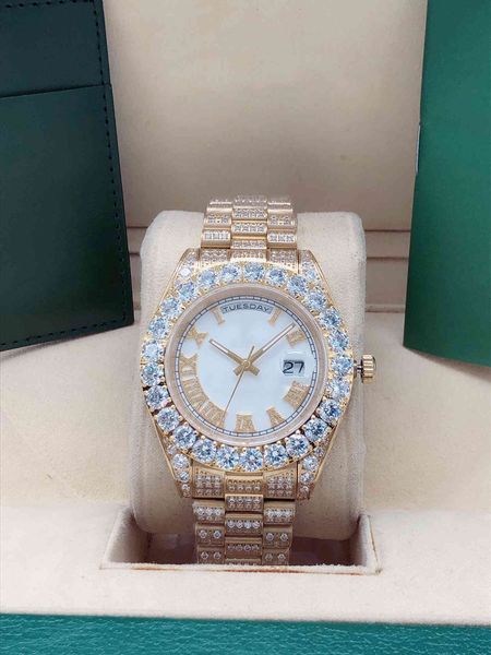 fashion 43mm stainless steel men's automatic watch big diamond luxury mechanical mens wristwatch folding buckle clasp wristwatch red bl, Slivery;brown
fashion 43mm stainless steel men's automatic watch big diamond luxury mechanical mens wristwatch folding buckle clasp wristwatch red bl, Slivery;brown