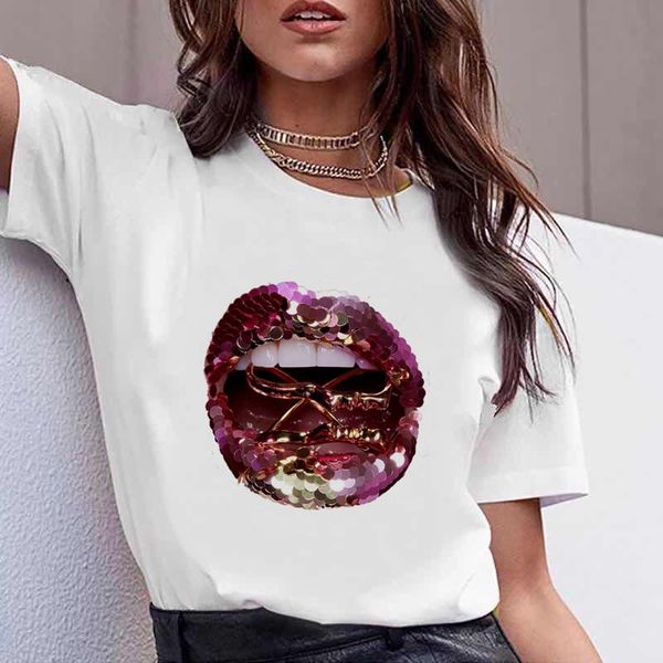 women's t-shirt t-shirts women lip ladies office work style 2021 spring summer clothes graphic tshirt lady print female tee, White
women's t-shirt t-shirts women lip ladies office work style 2021 spring summer clothes graphic tshirt lady print female tee, White