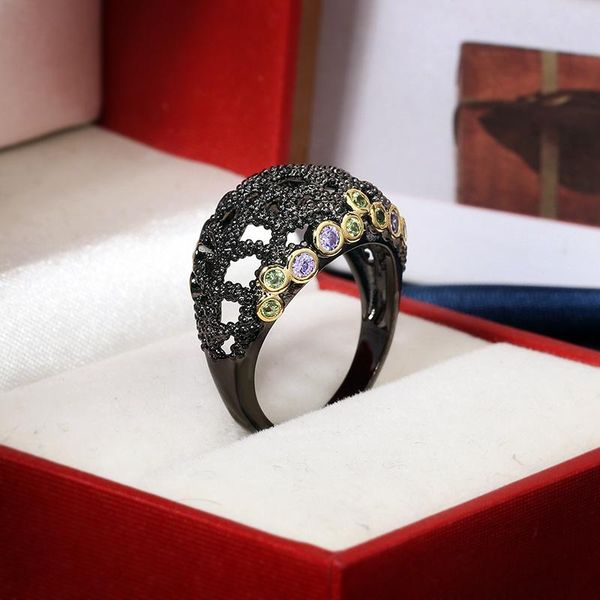 cluster rings charlinliol gothic style 925 sterling silver hollow wedding band for women vintage black gold zircon fine jewelry, Golden;silver
cluster rings charlinliol gothic style 925 sterling silver hollow wedding band for women vintage black gold zircon fine jewelry, Golden;silver