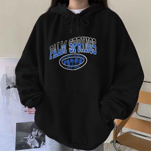 women's hoodies & sweatshirts seeyoushy harajuku palm springs letting print women casual vintage long sleeve drop-shoulder pullovers, Black
women's hoodies & sweatshirts seeyoushy harajuku palm springs letting print women casual vintage long sleeve drop-shoulder pullovers, Black