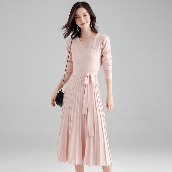 casual dresses brand ladies cultivate one's morality show thin waist receive large pleated 2021 to aristocratic temperament knitted dre, Black;gray
casual dresses brand ladies cultivate one's morality show thin waist receive large pleated 2021 to aristocratic temperament knitted dre, Black;gray
