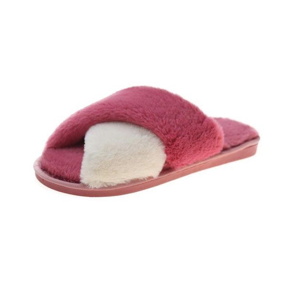slippers women's autumn and winter warm flat-bottomed open-toed plush two-color cross-type women, Black
slippers women's autumn and winter warm flat-bottomed open-toed plush two-color cross-type women, Black