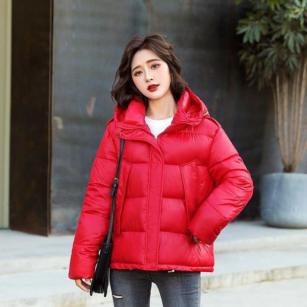 women's down & parkas women warm loose glossy parka coat fashion short winter jacket female office lady, Black
women's down & parkas women warm loose glossy parka coat fashion short winter jacket female office lady, Black