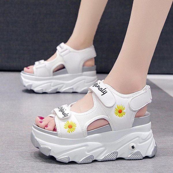 summer women platform sandals flower designers 8cm height increasing wedges casual shoes woman fashion thick chunky sandal white, Black
summer women platform sandals flower designers 8cm height increasing wedges casual shoes woman fashion thick chunky sandal white, Black