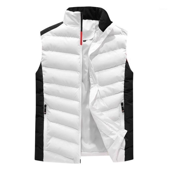 men's vests autumn winter warm sleeveless vest jacket men zip cardigan high collar with pocket coat #01, Black;white
men's vests autumn winter warm sleeveless vest jacket men zip cardigan high collar with pocket coat #01, Black;white