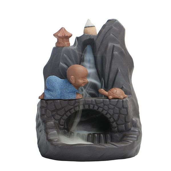 sachet bags backflow incense burner home decor ceramic little monk small buddha holder censer + 10pcs cones
sachet bags backflow incense burner home decor ceramic little monk small buddha holder censer + 10pcs cones