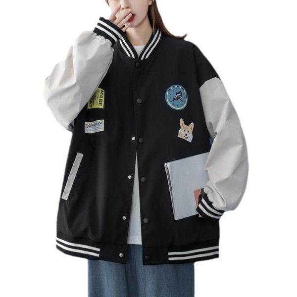baseball jakets women clothes femme spring autumn thin fashion loose epaulet retro high street patchwork coat ladies v-neck women's jac, Black;brown
baseball jakets women clothes femme spring autumn thin fashion loose epaulet retro high street patchwork coat ladies v-neck women's jac, Black;brown