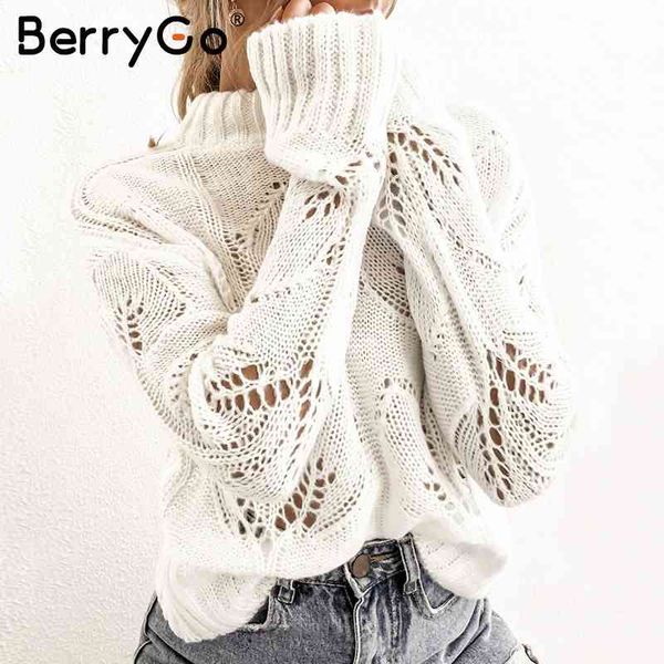 berrygo turtleneck women knitted sweaters hollow out autumn winter female pullovers casual streetwear ladies white jumpers 210513, White;black
berrygo turtleneck women knitted sweaters hollow out autumn winter female pullovers casual streetwear ladies white jumpers 210513, White;black