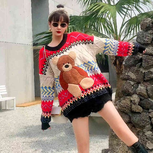 sweaters ladies retro striped women lazy wind loose outer wear pullover christmas sweater knit, White;black
sweaters ladies retro striped women lazy wind loose outer wear pullover christmas sweater knit, White;black