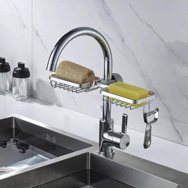 practical faucet rack silver detergent sponge dry holder kitchen storage organizer bathroom shower shelves & organization
practical faucet rack silver detergent sponge dry holder kitchen storage organizer bathroom shower shelves & organization