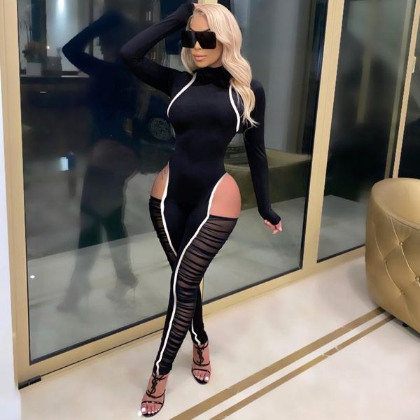 sheer mesh see through jumpsuit long sleeve side hollow out patchwork ruched skinny club outfits night party romper women's jumpsuits &, Black;white
sheer mesh see through jumpsuit long sleeve side hollow out patchwork ruched skinny club outfits night party romper women's jumpsuits &, Black;white