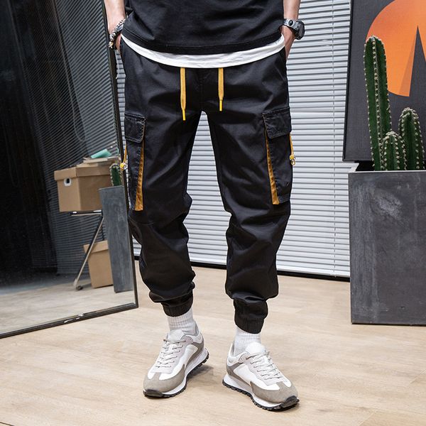 men new fashion casual cargo pants four seasons straight trousers pockets drawstring loose fit streetwear cargo patns men 28-38, Black
men new fashion casual cargo pants four seasons straight trousers pockets drawstring loose fit streetwear cargo patns men 28-38, Black